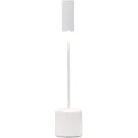 Zafferano - Lampe De Table Led Rechargeable Carolina Avec Bouton Tactile Dimmable - Intérieure/Extérieure - Autonomie 9 H - Blanc