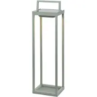 Zafferano - Lanterne Solaire À 2 Led, 56,4 Cm - Lampe Murale Et De Table À Piles 2W Avec Capteur Crépusculaire - Vert Sauge