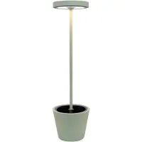 Zafferano Poldina Reverso Solar L Sage - Lampadaire Led Solaire Et Rechargeable 11,7W - Lampadaire Extérieur Et Intérieur H.156Cm