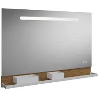 Burgbad Miroir éclairé Fiumo avec éclairage LED horizontal, dimensions 120 x 81,7 cm