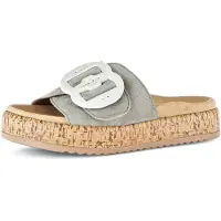 Gabor Sandales plates pour femmes , modèle 32313935323334, couleur verte, taille 40 (EU)