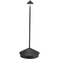 Zafferano Lampe De Table Led Pina Pro, Noir Mat, Rechargeable Et Dimmable, Sans Fil, Safran, 2200-2700-3000K, Ip54, Autonomie 12 Heures