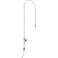 Zafferano - Lampe De Table Wire Avec Pince, Pivotante À 200, H152 Cm, Métal Peint, Ampoule E27 Max 60W Incluse - Blanc