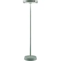 Zafferano Barbell Solar Rf - Lampadaire Led Solaire Rechargeable 65W - Lampadaire D'Extérieur, 3 Hauteurs 156-113-70 Cm, Sauge