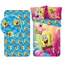 Spongebob Ensemble de chambre d'enfant : couette et drap housse