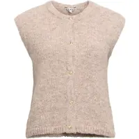 Object Saggia Regular Fit Knitted Vest Beige XS Femme