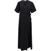Object Jacira Short Sleeve Long Dress Noir 34 Femme