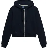 Superdry Essential Logo Cropped Full Zip Sweatshirt Bleu M Femme