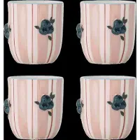 Bloomingville Gobelets de transport roses, lot de 4 pièces