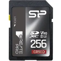 Silicon Power SD-Card 128GB UHS-2 U3 CreatePro CR90D CL.10 (128 Go, SDXC, U3, UHS-II), Carte mémoire, Noir