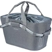 Basil Panier vélo - - 2Day Carry All - Gris - Système d'ancrage MIK - 20x38x17 cm