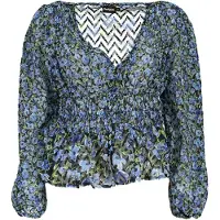 Desigual Femmes, Chemise, Pull bleu pour femme, Bleu, (S)