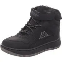 Fashioncenter GmbH KAPPA Baskets montantes pour garçons avec doublure chaude Noir, Couleur:noir, EU Taille:25