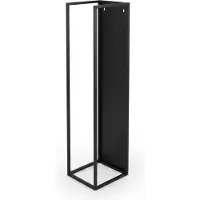 Relaxdays Étagère à bois , fixation murale, D x H x P : 120 x 25 x 25 cm, bois de chauffage, revêtement par poudrage, fer, étagère à bois, noir
