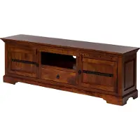 MASSIVMOEBEL24.DE MASSIVMOEBEL24 | Meuble TV 170x40 Acacia laqué Nougat OXFORD #324