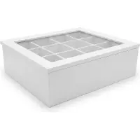 Relaxdays boîte thé, Accessoires de thé, Blanc