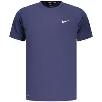 Nike Hydroguard Essential Short Sleeve Rash Guard Bleu S Homme