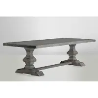 Casa Padrino Table de salle à manger de style rustique en chêne gris - Table de style baroque en chêne massif