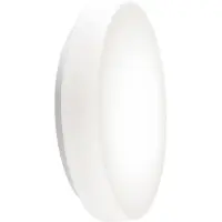 Zafferano Baïonnette Tambour Mur/Plafond.Ø.300X100Mm. Capteur 11,5W Led 3000K -Ip20-Blanc, Magnétoscope Blanc.