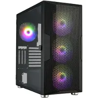 FSP FSP/ CUT592/Midi Tour/Transpar./??ern? (ATX, mATX, Mini-ITX), Boîtier PC, Noir