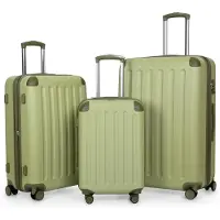 Hauptstadtkoffer - Spree - Set de valises valise de voyage rigide avec roulettes et extension set de 3 pièces, TSA, 4 roulettes, trolleys S M & L,Kiwi