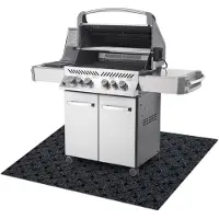 Rugsx Tapis de protection pour barbecue VECTRA 900 pour terrasse, extérieur - anthracite noir 140x200 cm