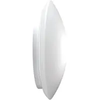 Zafferano Applique Murale/Plafonnier À Baïonnette Bis Ø 250 X 90 Mm. 1 Led 10 W 3000 K - Ip20 - Blanc, Verre Blanc