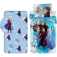 Disney Frozen Ensemble de literie ; comprenant une housse de couette et une drap housse