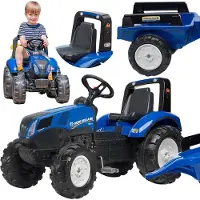 Falk New Holland T8 Tracteur avec remorque