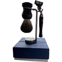 Crabtree & Evelyn Set : Rasoir noir 5 lames + Blaireau visage