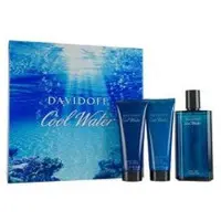 Davidoff Coffret cadeau Cool Water Man United eau de toilette 125 ml Baume après-rasage 75 ml Cool Water et Cool Water Gel uniformisés 75 ml