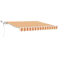 vidaXL , store enroulable jaune et orange, 300 x 250 cm, polyester