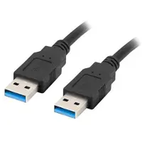Lanberg CA-USBA-30CU-0005-BK USB-A M/M 3.0 Kabel 0,5m schwarz