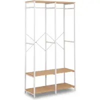 Relaxdays Garderobe offen Kleiderstange & Ablage