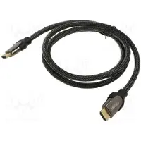 Akyga Câble HDMI AK-HD-15S blindé, CU, 48 Gb/s, 8K 60 Hz, 4K 120 Hz, version 2.1, 1,5 m (1.50 m), Câble vidéo, Noir