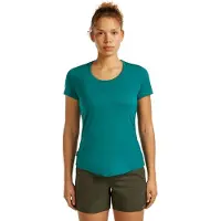Icebreaker Merino Blend 125 Cool-lite Sphere Scoop Short Sleeve T-shirt Vert S Femme