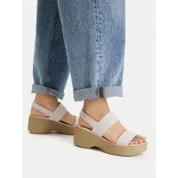 Crocs Sandales beige / blanc denim