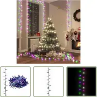 The Living Store Guirlande lumineuse à LED 1000 LED pastel multicolore 25 m PVC