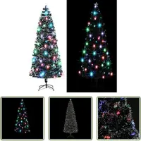 The Living Store Arbre de Noël artificiel avec support/LED 240 cm fibre optique