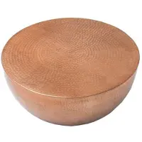 Demotex GmbH Casa Padrino Luxe Table basse cuivre 68 cm Aluminium - Table de salon - pièce unique