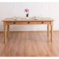 Demotex GmbH Casa Padrino Table de salle à manger de style rustique couleur naturelle 180 x 90 x H. 78 cm - Meubles de salle à manger de style rustique
