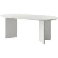 Selsey OVO - Esstisch oval, Weiß, 90x204 cm