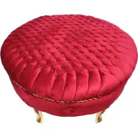 Casa Padrino Immense tabouret rond baroque Tabouret Bordeaux / Or Mod2