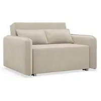 Selsey Duelia - Canapé-lit 2 places avec coffre de rangement, Chenille hydrophobe, Beige