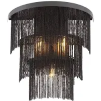 Casa Padrino Applique murale de luxe Bronze 33 x 16 x H. 32,5 cm - Applique murale semi-circulaire en acier inoxydable - Applique murale de salon de luxe - Qualité de luxe