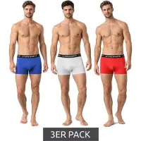 Le coq sportif Boxers Basic pour homme, 100 % coton, lot de 3, K46938CO, rouge/gris/bleu