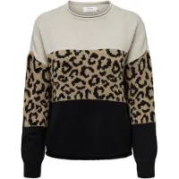 ONLY Pull-over 'ONLJade' camel / écru / noir