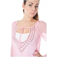 PHARD Femmes, T-shirt, T-shirt à manches longues pour femme, rose, Rose, (L)