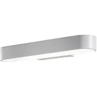 Zafferano Applique Cip En Aluminium Moulé Sous Pression Blanc Mat, Design Minimaliste Et Moderne Avec Technologie Led Intégrée De 12.5W, 3000K, 26X5X11 Cm