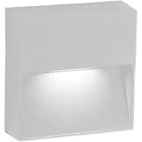 Zafferano Applique Murale Led Bottom 4.5W 3000K Ip54 En Aluminium Peint En Blanc Mat - Design Compact Et Moderne Pour Éclairage Extérieur Et Intérieur